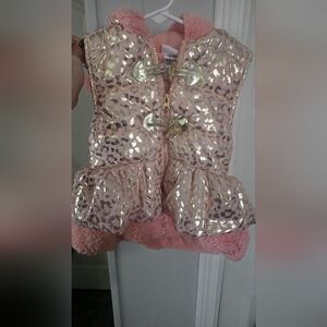 Little Lass Pink and Gold Vest for Kids